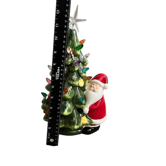 Vintage ceramic Santa light up Christmas tree 13 inch - Picture 5 of 8